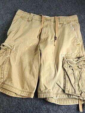 Aeropostale Cargo Shorts Mens 32 Vintage Y2K Classic Heavy Drawstring Vintage